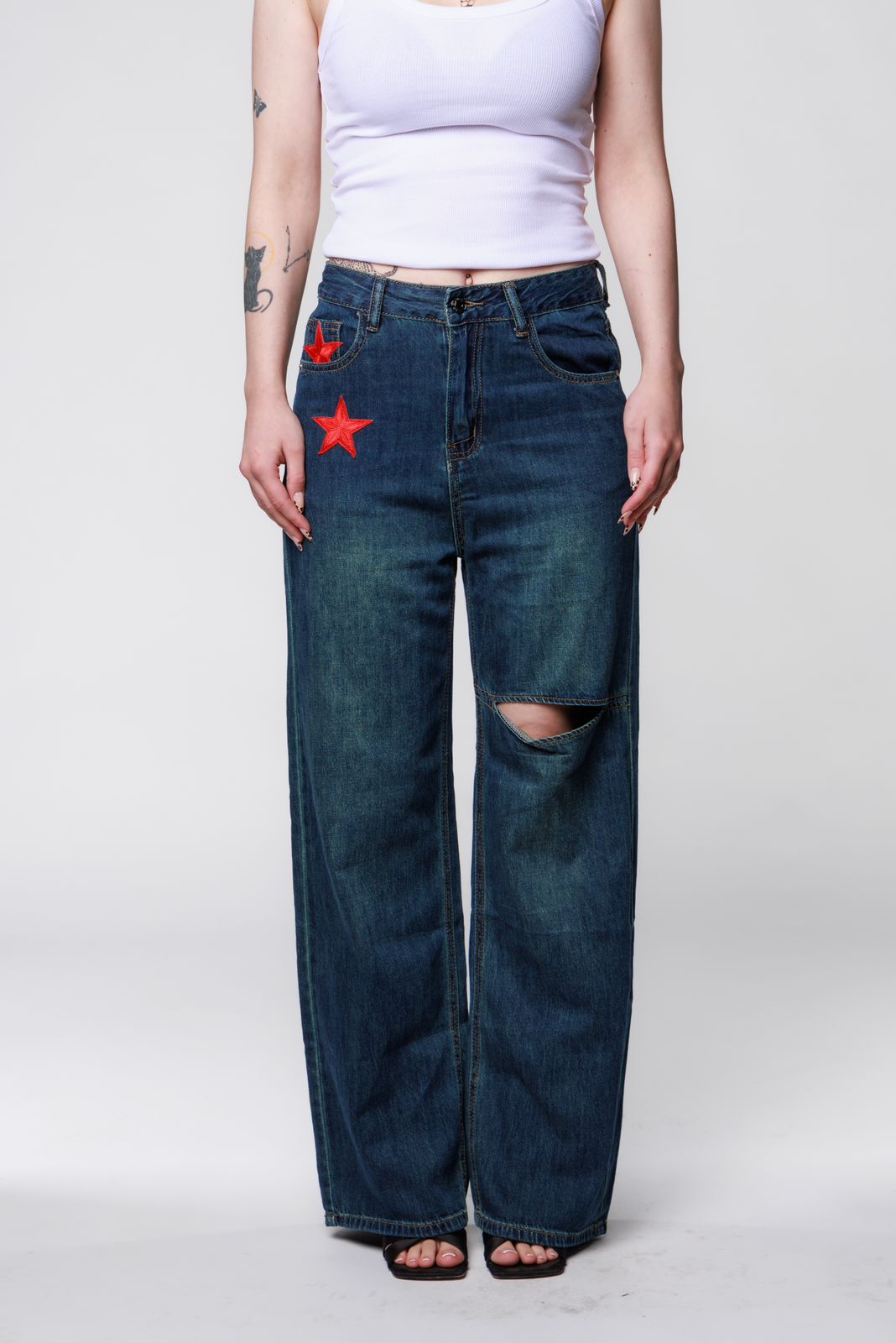 Red stars Jeans