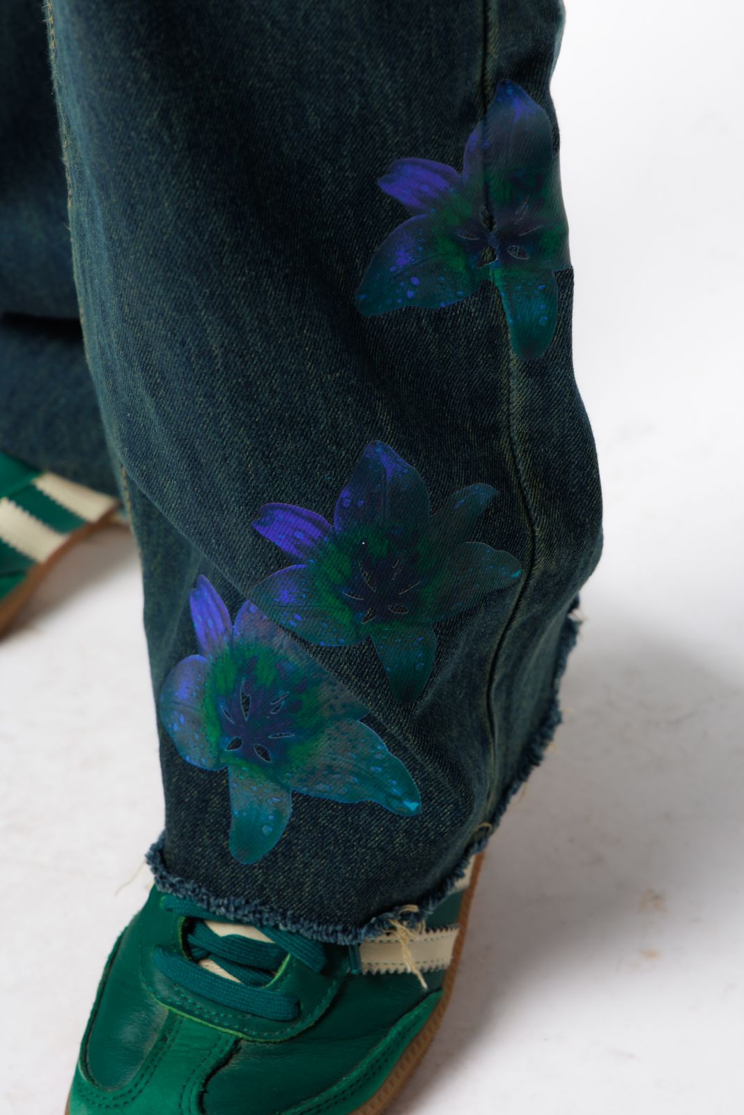 Blue Flowers Jeans